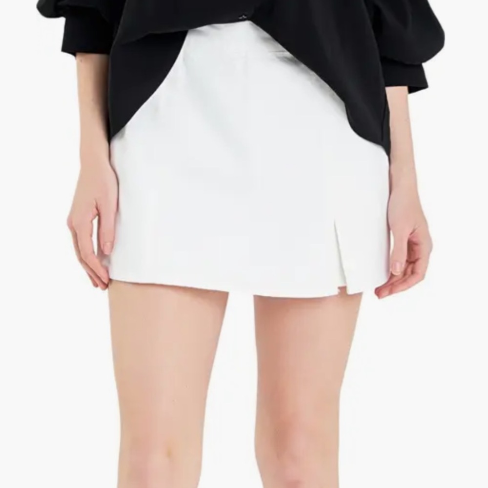 English Factory White Mini Skort